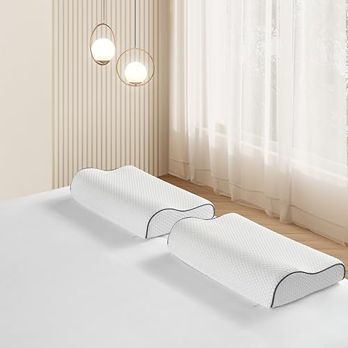 DeRUCCI Home Orthopädisches und Ergonomisches Kissen mit Memory Schaum (50 x 30 x 7/10 cm) Nackenstützkissen, Schlafkissen, von DeRUCCI Home