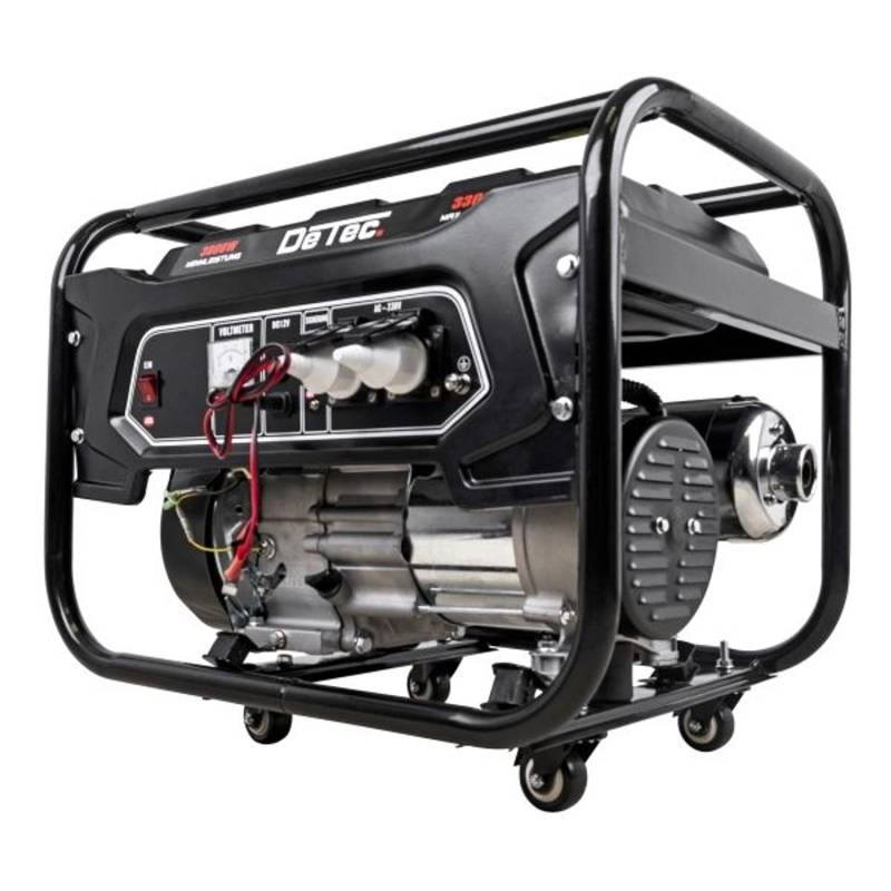 DeTec. 3,3 kW Benzin Stromgenerator 230V Stromerzeuger Generator E Start 1 Phasen Stromaggregat 7 PS Motor Notstromaggregat von DeTec.