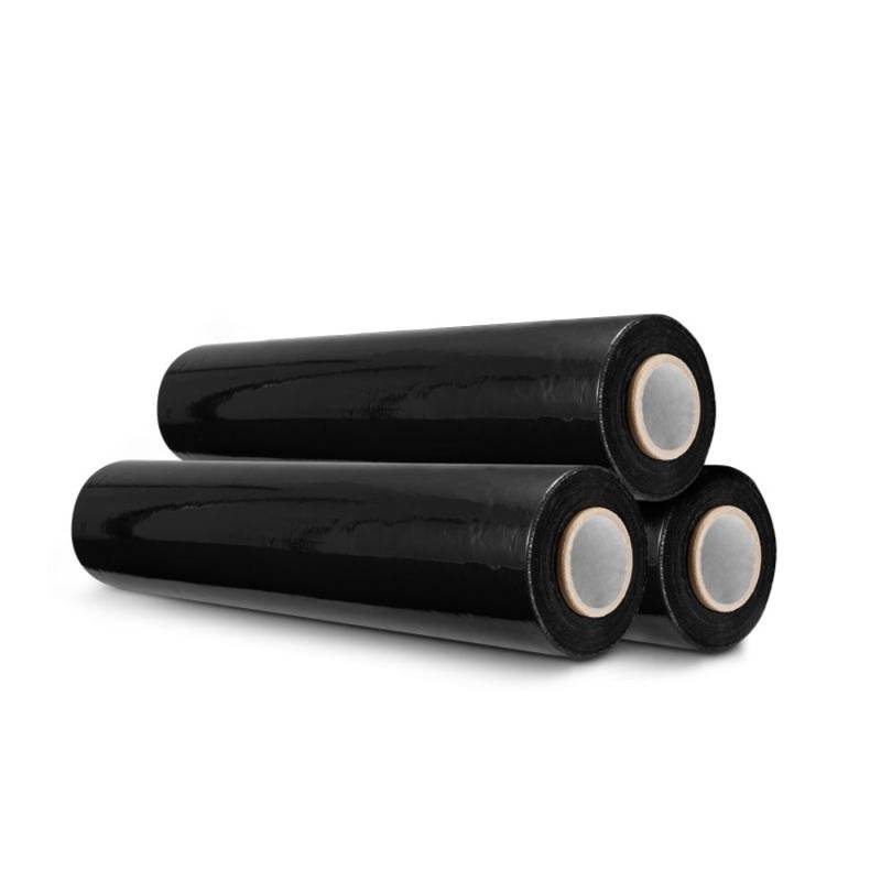 DeTec. 3 Rollen a 300 M Stretchfolie Palettenfolie Verpackungsfolie Wickelfolie Schwarz von DeTec.