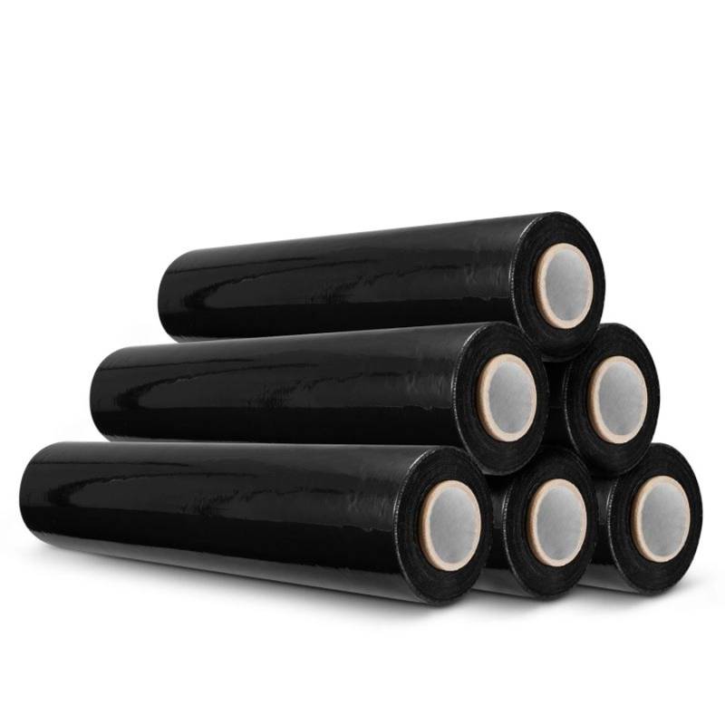 DeTec. 6 Rollen a 300 M Stretchfolie Versandfolie Verpackungsfolie Schwarz Wickelfolie von DeTec.