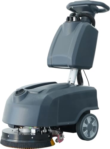 DeTec. Scheuersaugmaschine DT30 handgeführte Reinigungsmaschine | Akku Bodenpoliermaschine Wischsauger mit 35 cm Bürstendurchmesser | gewerbliche Bohnermaschine von DeTec.