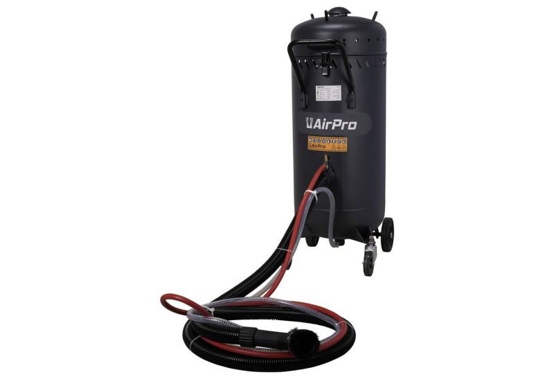 DeTec. Sandstrahler Mobil 80l mit 2,5m Schlauch Strahlgerät 3-6 bar Arbeitsdruck, 80 l, max. 6 bar, Sandstrahlgerät mit Vakuumsystem von DeTec.
