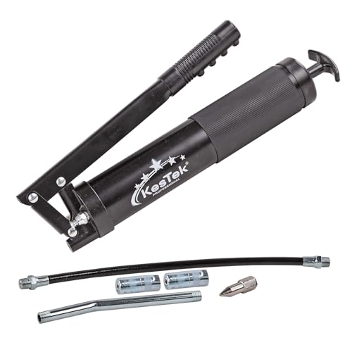 Kestek Handhebel Fettpresse Profi HFP400 - Mit Zubehör, ideal für präzises und effizientes Schmieren von Maschinen, Fahrzeugen und Geräten von DeTec