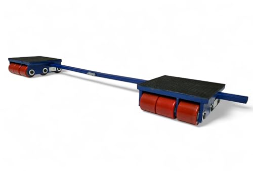 Panzerrollen 18t Set | 2x 9t Transportrollen mit Verbindungsstange | Schwerlastrollen aus PU für Maschinenumzug, Industrie & Lager | Transportfahrwerk 280x260mm Auflage | Tragkraft bis 18.000 kg Panzerrollen 18t Set | 2x 9t Transportrollen mit Verbindungsstange | Schwerlastrollen aus PU für Maschinenumzug, Industrie & Lager | Transportfahrwerk 280x260mm Auflage | Tragkraft bis 18.000 kg von DeTec.
