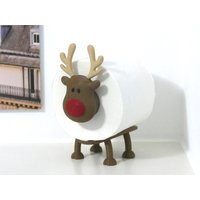 Rudolph Toilettenpapierhalter „The Red Nosed Reindeer" Rudolf Rentier Toilettenpapier Wc Weihnachtsdeko Toilettenrollenhalter Edles Design Rudolph Toilettenpapierhalter „The Red Nosed Reindeer" Rudolf Rentier Toilettenpapier Wc Weihnachtsdeko Toilettenrollenhalter Edles Design von DeTiMiNi