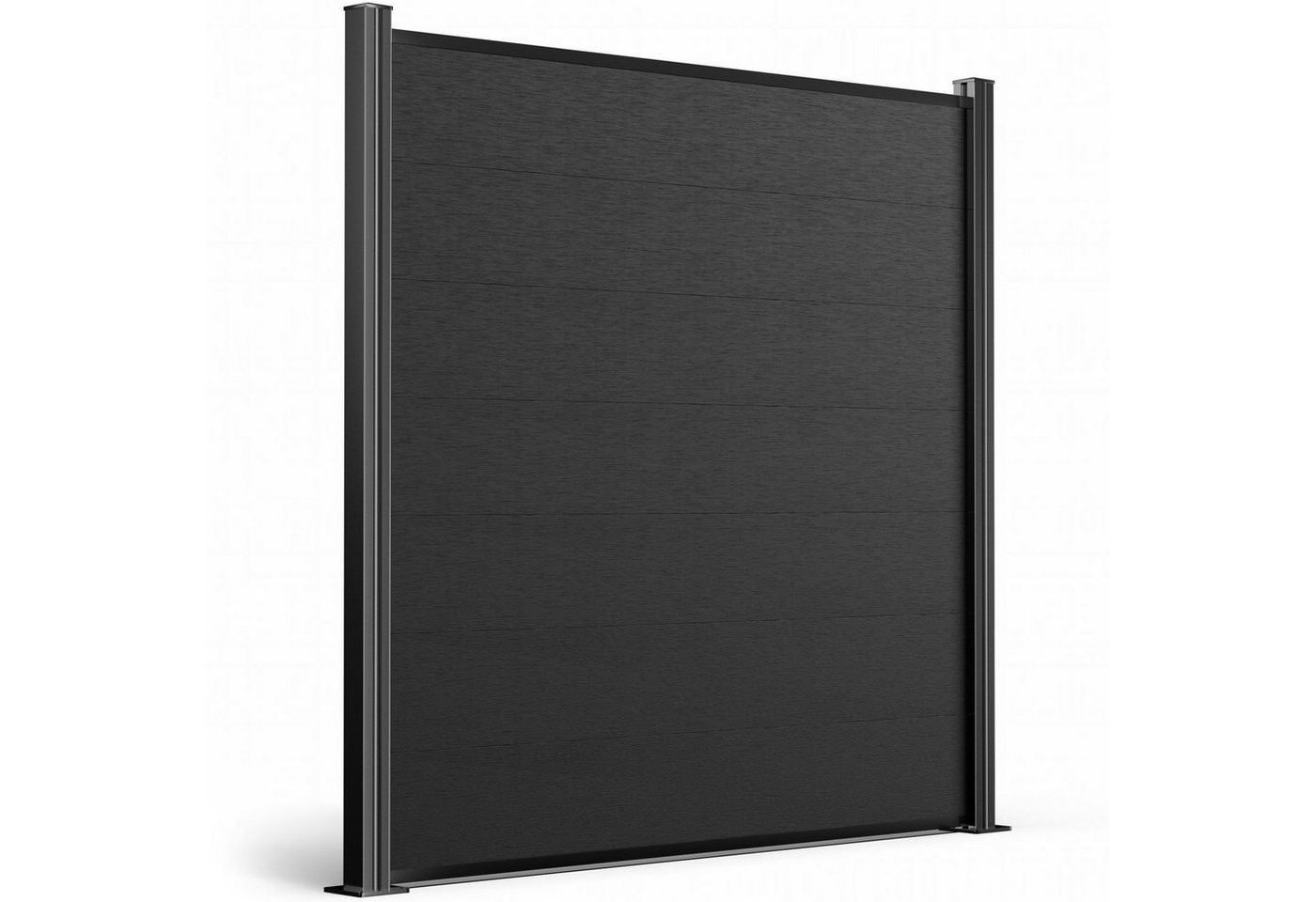 DeToWood Gartenzaun WPC Zaun Royal Plus Anthrazit, (Komplettset, Komplettset Inklusive Pfosten und Montagezubehör), Stabile Bauweise durch Pfosten aus Aluminium von DeToWood
