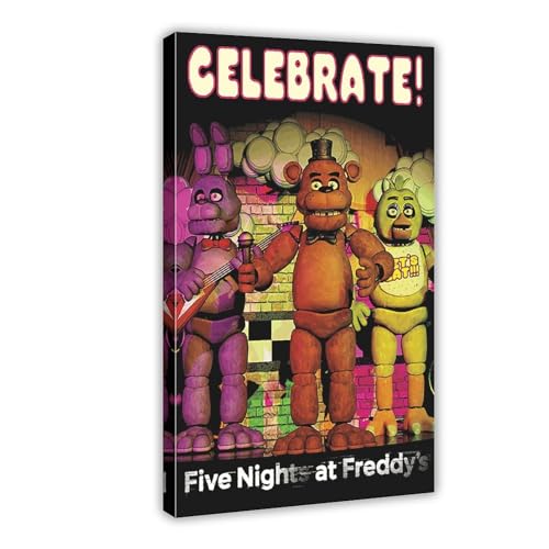 Five Nights at Freddy's Poster 6 Leinwand Poster Wandkunst Dekor Druck Bild Gemälde für Wohnzimmer Schlafzimmer Dekoration Rahmenstil 20 x 30 cm von DeUyo