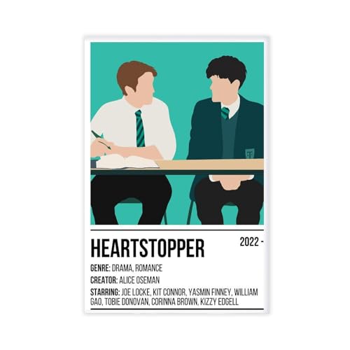 Heartstopper Minimalistisches Poster, TV-Show, Leinwand-Poster, Wandkunst, Dekordruck, Bild, Gemälde für Wohnzimmer, Schlafzimmer, Dekoration, ungerahmt, 30 x 45 cm von DeUyo