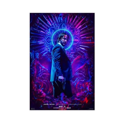 John Wick 3 Filmtapeten, Poster, Leinwand, Poster, Schlafzimmer, Dekoration, Sport, Landschaft, Büro, Raumdekoration, Geschenk, ungerahmt, 60 x 90 cm von DeUyo