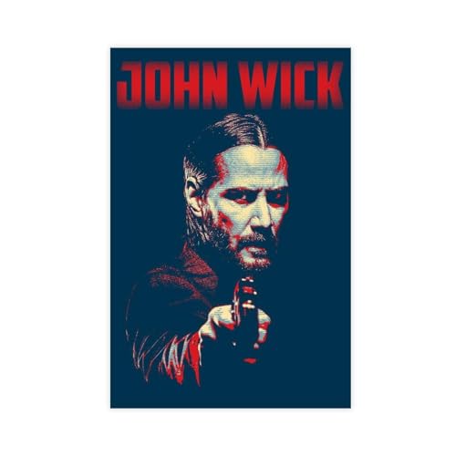 John Wick Reeves Filmposter, 12 Leinwandposter, Wandkunst, Dekor, Bild, Gemälde für Wohnzimmer, Schlafzimmer, Dekoration, ungerahmt, 30 x 45 cm von DeUyo