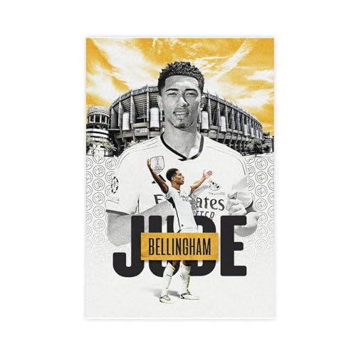 Jude Bellingham Fußball-Poster, 26 Stück, Leinwand, Schlafzimmer, Dekoration, Sport, Landschaft, Büro, Raumdekoration, Geschenk, ungerahmt, 50 x 75 cm von DeUyo