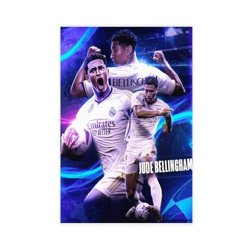 Jude Bellingham Fußball-Poster, 29, Leinwand-Poster, Wandkunst, Dekordruck, Bild, Gemälde für Wohnzimmer, Schlafzimmer, Dekoration, ungerahmt, 60 x 90 cm von DeUyo