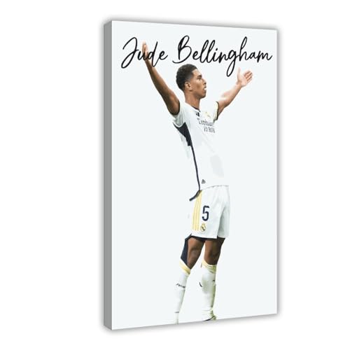 Jude Bellingham Fußball-Poster, 7 Leinwand-Poster, Wandkunst, Dekor, Bild, Gemälde für Wohnzimmer, Schlafzimmer, Dekoration, Rahmen-Stil, 20 x 30 cm von DeUyo