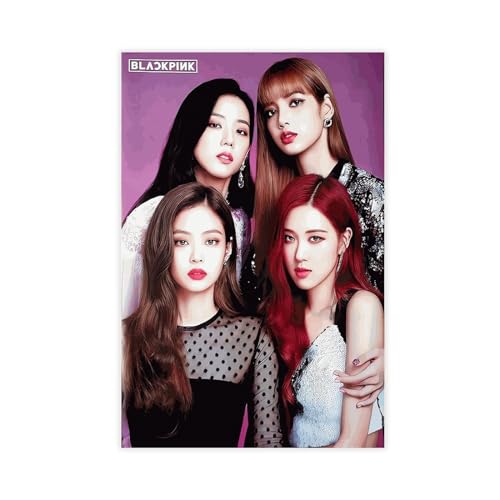 Kpop Poster Blackpink, 6 Leinwand-Poster, Schlafzimmer, Dekoration, Sport, Landschaft, Büro, Raumdekoration, Geschenk, ungerahmt, 40 x 60 cm von DeUyo