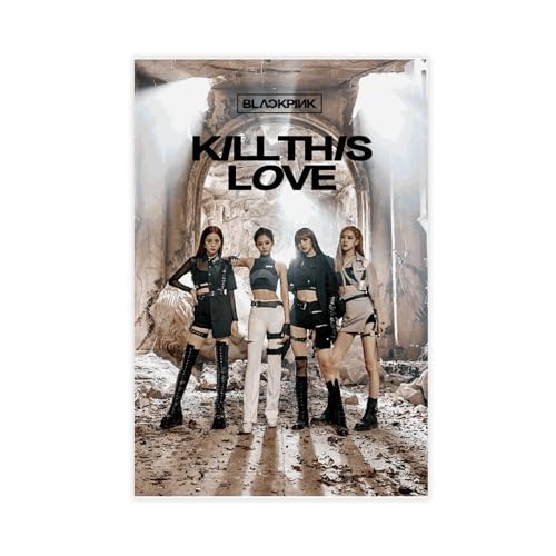 Kpop Poster Blackpink 21, Leinwand-Poster, Wandkunst, Dekordruck, Bild, Gemälde für Wohnzimmer, Schlafzimmer, Dekoration, ungerahmt, 30 x 45 cm von DeUyo