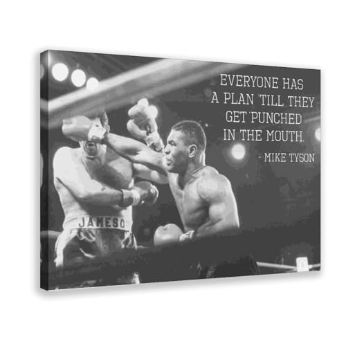 Mike Tyson Poster Boxposter 62 Leinwand Poster Schlafzimmer Dekor Sport Landschaft Büro Zimmer Dekor Geschenk Rahmenstil 20 x 30 cm von DeUyo