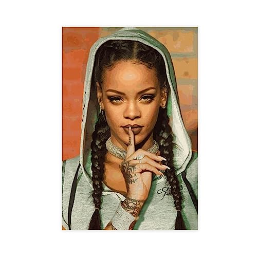 Rihanna Poster 6 Leinwand Poster Schlafzimmer Dekor Sport Landschaft Büro Zimmer Dekor Geschenk ungerahmt 40 x 60 cm von DeUyo