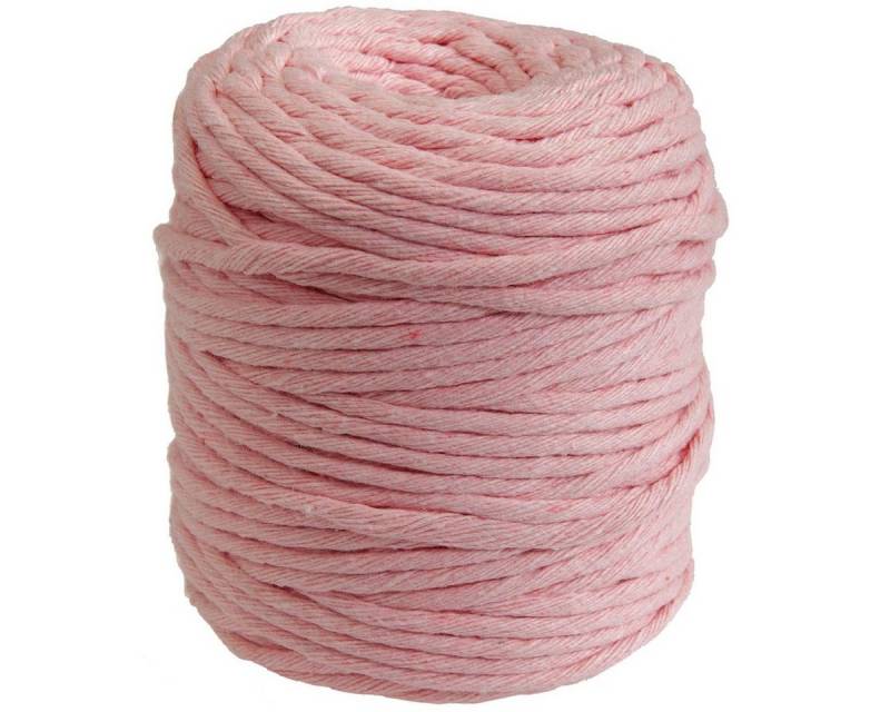 DéVa Makramee Band 5mm x 100 m Länge Makramee Garn aus 100% Baumwolle rosa Nähgarn von DéVa