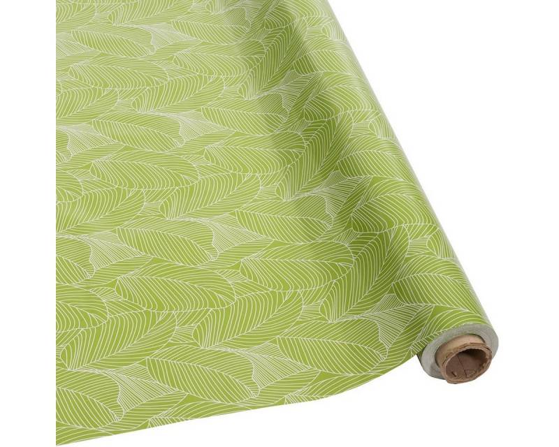 DéVa Tischdecke DéVa Wachstuchtischdecke "Blätter grün" in 1,4m Br. Tischdecke PVC von DéVa