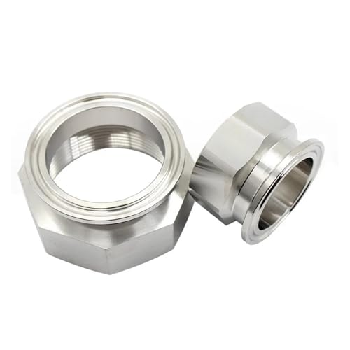 DeVow 1/4 "3/8" 1/2 "3/4" 1 "1-1/2" 2 "BSPT Weibliche X 0,5" 1,5 "2" Tri Clamp Anschluss Rohr Fitting 304 316L Edelstahl Sanitär(1 1l2 BSPT K50.5,316) von DeVow
