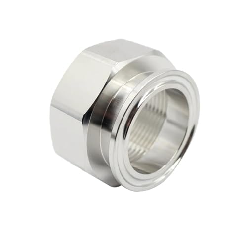 DeVow 1/4 "3/8" 1/2 "3/4" 1 "1-1/2" 2 "BSPT Weibliche X 0,5" 1,5 "2" Tri Clamp Anschluss Rohr Fitting 304 316L Edelstahl Sanitär(3l8 BSPT K25.4,304) von DeVow