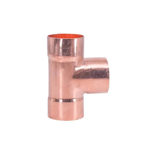 DeVow 1/4" 3/8" 1/2" 5/8" 8 10 12 15 16 19 22 25-159mm ID Kupfer End Feed Löt T 3 Wege Sanitär Fitting Koppler Klimaanlage(ID 38mm Wall 1.5mm) von DeVow