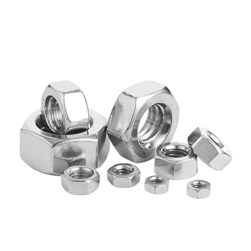 DeVow 10 teile/los 304 Edelstahl Hex Sechskantmuttern DIN555 M2 .5 M3 M4 M5 M6 M8 M10(M3) von DeVow