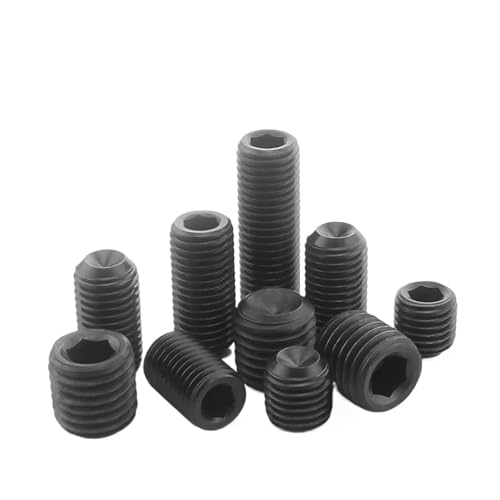 DeVow 10 teile/los Headless Cup Point Stellschraube M2.5 M3 M4 M5 M6 M8 M10 Kohlenstoffstahl(16mm x10pcs,M6) von DeVow
