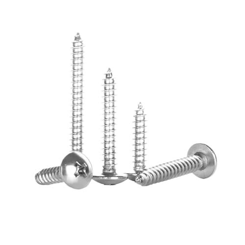DeVow 10 teile/los Kreuzschlitz selbstschneidende Schraube 304 Edelstahl M2 M3 M 3,5 M4 M5 M6(90mm x10pcs,M6) von DeVow