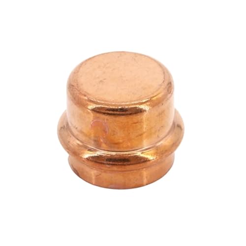 DeVow 15–28 mm violette Kupfer-Doppelklemme, Druckrohrkappe, V-förmige Steckerklemme, Druckwasserrohrverschraubungen, Verbindungssteckerkappe(ID15mm) von DeVow