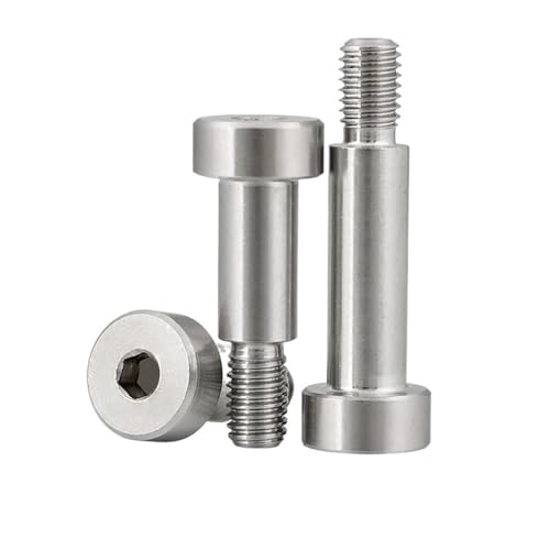 DeVow 304 Edelstahl Innensechskant Rollenlager Kontur Schulter Schrauben Bolzen M2 M2.5 M3 M4 M5 M6 M8 M10(8mm,D8xM6-(5pcs)) von DeVow
