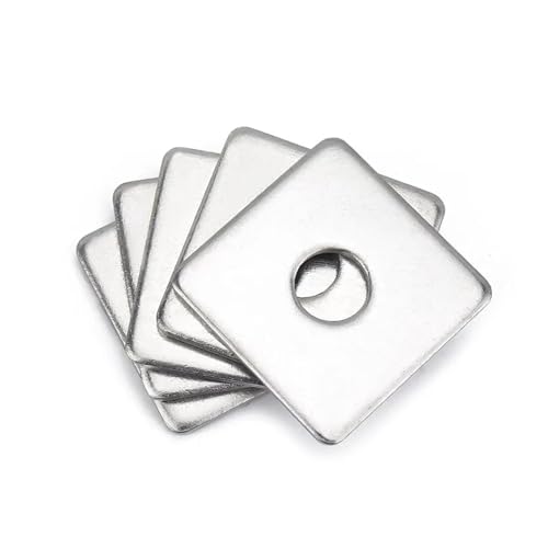 DeVow 304 Edelstahl M3 M4 M5 M6 Vierkantscheiben Vergrößerte verdickte nicht standardmäßige Dichtungen Flachscheiben(M5x20x1.5 20pcs) von DeVow