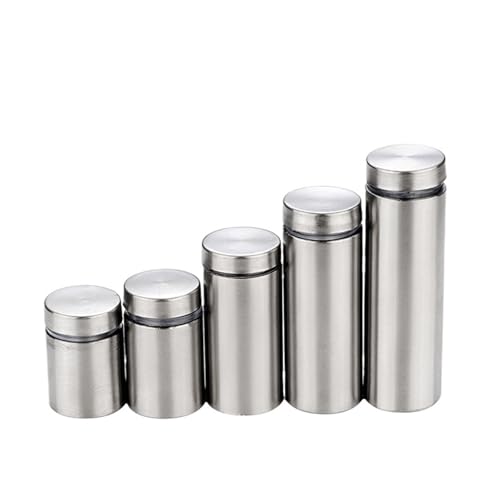 DeVow 4/6 stücke Glas Befestigungen 12mm Edelstahl Acryl Werbung Abstandshalter Pin Nägel Billboard Befestigungs Schrauben Hardware(6pcs,D16x100mm) von DeVow