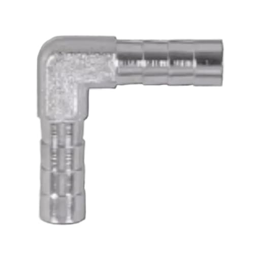 DeVow 4-25 mm 2 3 4 Wege Gerade/Winkel/T-Stück/Y/Kreuz HoseTail Barb Verchromt Messing Sanitär Fitting Anschluss Luft Wasser Gas(Elbow,10MM_1 PC) von DeVow