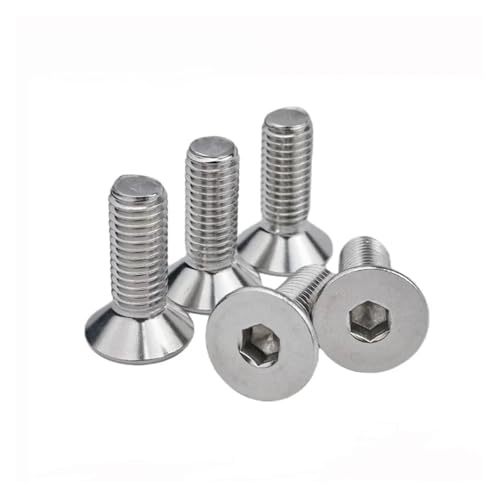 DeVow 40–80 Stück Flachkopf-Maschinenschrauben M3 Innensechskantschraube 4 mm–12 mm 304 Edelstahl(M3x4mm 80Pcs) von DeVow