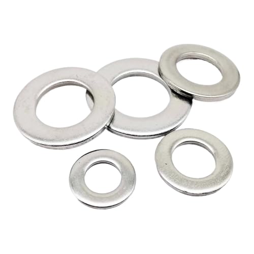 DeVow DIN125 DIN9021 M1 .2 .4 .6 M2 .5 M3 M4 M5 M6 M8 M10 M12 M14 M16 A2-70 304 Edelstahl-Unterlegscheibe(M4X16X1 20pcs) von DeVow