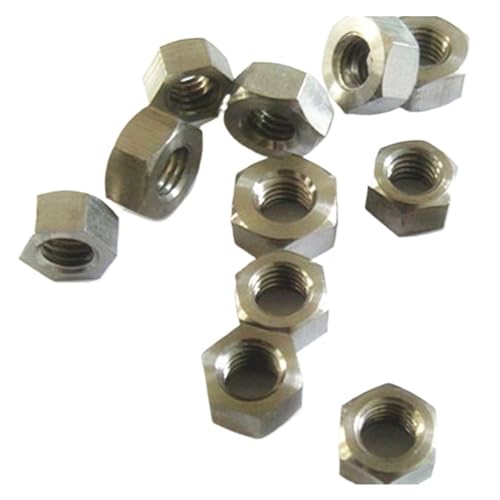 DeVow DIN934 GR2 Reintitan-Sechskantmutter Sechskantmuttern M1 .4 .6 M2 .5 M3 M4 M5 M6(M1.4 10PCS) von DeVow