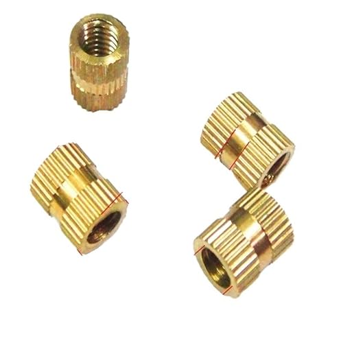 DeVow M1 M1.2 M1.4 M1.6 M2 M2.5 Messingeinsatzmutter Heizform Rändelmuttern(M2x5x3.2 200pcs) von DeVow