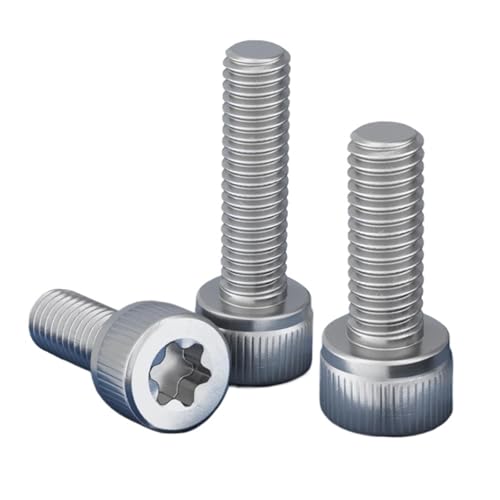 DeVow M2 M2.5 M3 M4 M5 304 Edelstahl Sechs-Lappen-Zylinderkopfschraube Innensechskantschrauben(M4x10mm,20Pcs) von DeVow