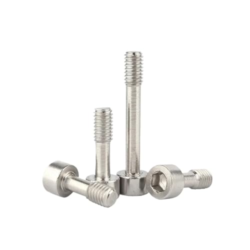 DeVow M2M2.5M3M4M5M6M8 304 A2 Edelstahl-Innensechskantschrauben mit unverlierbarer Kappe, zylindrische Halbgewindeschrauben mit Lockerungsschutz(Knurled,M4x10mm-20pcs) von DeVow