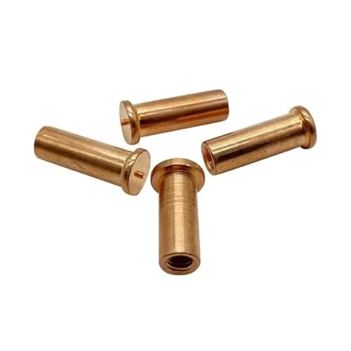 DeVow M3 4 5 Metric Femalex 6-20mm Länge Kupfer Überzug Eisen Stud for Schweißen(M3x10 10pcs) von DeVow