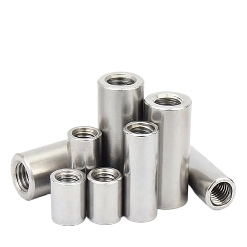 DeVow M3 M4 M5 M6 M8 M10 M12 304 Edelstahl Doppelkopf Innengewinde Zylindrische Rundmutter Isolationssäule Verbindungsstift Stange Bolzen(10mm,M4xD8 (5Pcs)) von DeVow