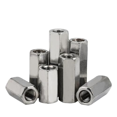 DeVow M6 M8 M10 M12 A2-70 304 Edelstahl Sechskant verlängern lange Stange Kupplung Muttern Rohrmutter(M6X8X90 2pcs) von DeVow