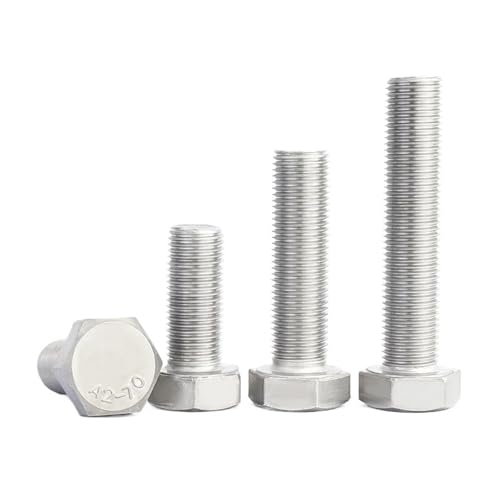 DeVow M6 M8 M10 M12 M14 M16 Pitch 0,75/1,0/1,25/1,5mm Feingewinde Außensechskantschrauben 304 Edelstahl DIN933 Hexagon Blots(M12x1.0x100mm-1pcs) von DeVow