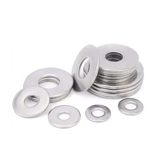 DeVow M8 304 Edelstahl GB96 Extra Große Größe Dicke Flache Scheiben Übergroße Einfache Dichtungen Shim(M8x20x1.5 20pcs) von DeVow