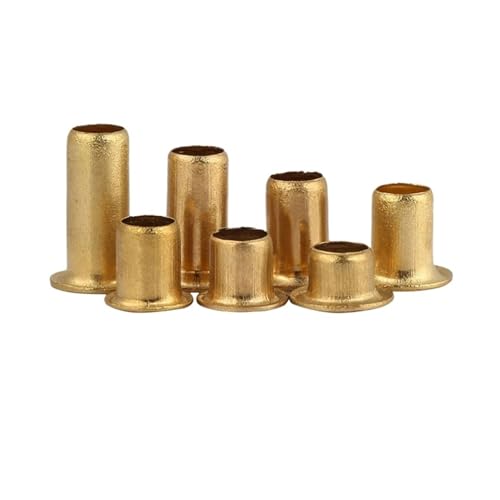 DeVow Messing-Hohlnieten Φ1,5 Φ1,7 Φ2 Φ2,5 Φ3 Φ4(4x12 (100pcs)) von DeVow