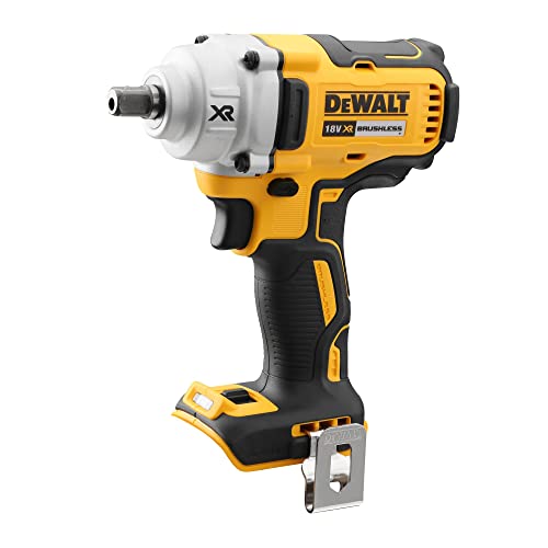 Dewalt 3-Stufen Akku-Schlagschrauber (18V, 1/2 Zoll-Außenvierkant-Aufnahme mit Kugelrastung, bürstenlos, 450Nm Drehmoment, inkl. Gürtlhaken, T-STAK Box II, Lieferung ohne Akku und Ladegerät) DCF894NT von DeWalt