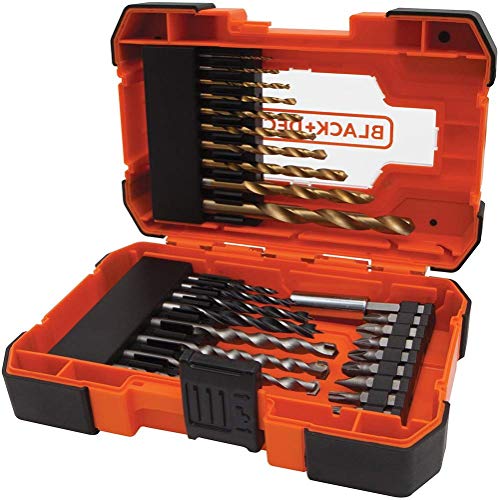 Black+Decker A7235 Bit und TIN-Bohrer-Set für Bohr-und Schraubarbeiten inklusiv Magnethalter in praktischer Aufbewahrungsbox, 27-Teilig Black+Decker A7235 Bit und TIN-Bohrer-Set für Bohr-und Schraubarbeiten inklusiv Magnethalter in praktischer Aufbewahrungsbox, 27-Teilig von BLACK+DECKER