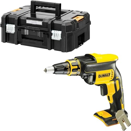 Dewalt 18 Volt Akku-Trockenbauschrauber DCF620NT (bürstenloser Motortechnologie, elektronische Motorbremse, kompakte Abmessungen, Schraubtiefenanschlag, T-Stak BOX, ohne Akkus u. Ladegerät) Dewalt 18 Volt Akku-Trockenbauschrauber DCF620NT (bürstenloser Motortechnologie, elektronische Motorbremse, kompakte Abmessungen, Schraubtiefenanschlag, T-Stak BOX, ohne Akkus u. Ladegerät) von DEWALT