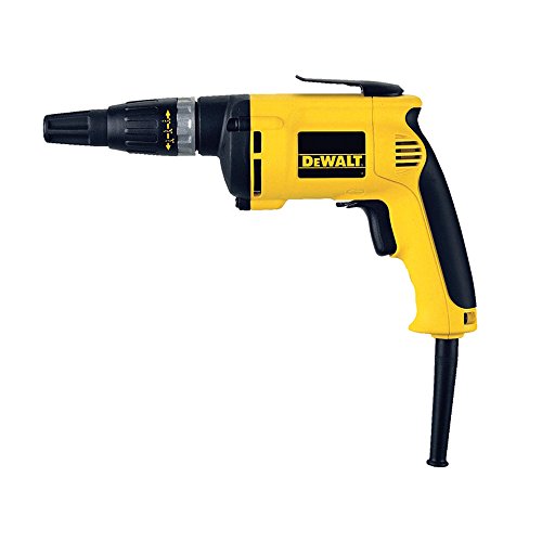 DEWALT Trockenbau-Schrauber (540 Watt, Innensechskant 1/4 Zoll Aufnahme, max. Schrauben-ø 4.8 mm, inkl. Tiefenanschlag, Bithalter und Gürtelclip) DW274 von DEWALT